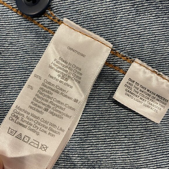 Madewell Blue Denim Jean Double Breasted Blazer Sports Jacket Deardorff Wash XS - Picture 10 of 16